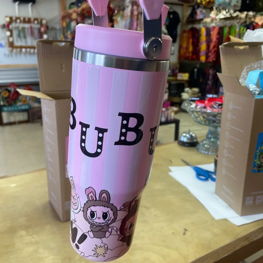 Stanley Pink Labubu Flip Straw 30 ounce Tumbler - Picture 3 of 6